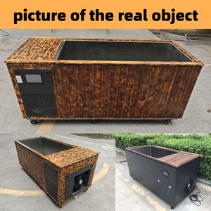 高品質 一体型 ウッド & ステンレス スチール アイスバス タブ WiFi アプリ制御 断熱カバー チラー フィルター付き コールドプランジ 浴槽 - Product Image 5