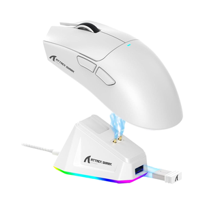 Souris de jeu sans fil ATTACK SHARK X11 avec station de charge, capteur PAW3311, trois modes, ultra-légère 63g, fréquence de polling 8K pour le gaming FPS et l'e-sport - Product Image 1