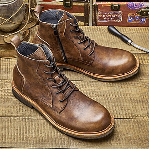 Design Mens Classic <b>Boots</b> Genuine Leather Cowboy Shoes Men Custom Leather <b>Boot</b> - Product Image 6