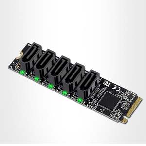 <span class=keywords><strong>M</strong></span>.2 NVME NGFF <span class=keywords><strong>M</strong></span>-Schlüssel zu 5 Ports SATA3.0-Erweiterungs karte JMB585-Chipsatzprodukte auf Lager - Product Image 5