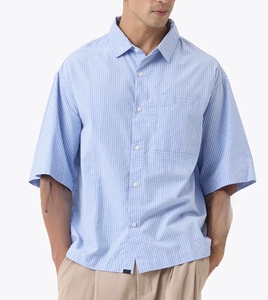 Camisa de manga corta de alta calidad para hombre, transpirable, estilo retro, corte cuadrado, manga larga, corte holgado, 100% algodón para hombre - Product Image 4