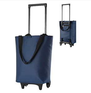 Draagbare Kleine Aanhangwagen Boodschappentas Met Intrekbaar Handvat Handig Supermarkt Winkelwagentje <span class=keywords><strong>Trolley</strong></span> - Product Image 1