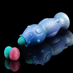 Nouveau <span class=keywords><strong>poisson</strong></span> forme Anal jouets sexuels godemichet Anal fantaisie Silicone ovipositeur <span class=keywords><strong>gode</strong></span> avec oeufs ovipositeur jouet pour adulte jeu de sexe - Product Image 1