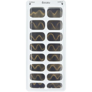 Autocollant pour ongles semi-durci Edgeu Wave Gold, magnétisé, effet volume, décalcomanie pour nail art, pour manucure - Product Image 3
