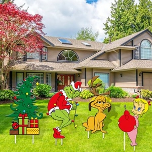 Panneau de jardin de Noël extra large de 23 pouces avec piquet en PP pour la décoration de la pelouse - Product Image 4