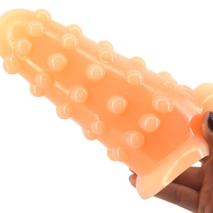 FAAK Lifelike Full of Beads Flexible Soft Anal Stimulation Toys Vagina Massage G-spot Rubber Penis Huge <b>Dildo</b> Adult Sex Toys - Product Image 4