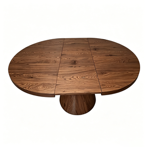 <span class=keywords><strong>Table</strong></span> à manger extensible de 46 à 63 pouces, <span class=keywords><strong>table</strong></span> de salle à manger ovale moderne avec feuilles papillon, <span class=keywords><strong>table</strong></span> en MDF gain de place pour 4 à 6 personnes en noyer - Product Image 6