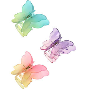 Pinzas de Pelo con Doble Mariposa de 7cm, Acabado Mate Premium, Color Degradado, para Mujer - Product Image 1