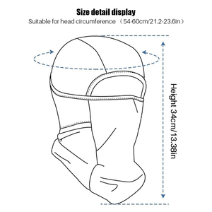 <span class=keywords><strong>Masque</strong></span> <span class=keywords><strong>facial</strong></span> coupe-vent en microfibre élastique avec motifs personnalisés, pour les sports d'hiver et l'escalade en extérieur, balaclava coupe-vent - Product Image 4