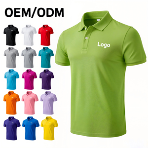 Polo à manches courtes pour homme en coton respirant, idéal pour le golf, les occasions décontractées et les affaires, avec broderie personnalisable, haute qualité - Product Image 1