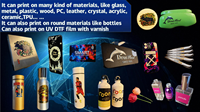 Harga Printer UV Mini Multifungsi Ukuran A3 A4 untuk Casing Ponsel Plastik, Kayu, Akrilik, Logam, Silinder, Kartu