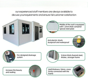 Maison préfabriquée modulaire en acier léger pliable et extensible de haute qualité, 20 pieds, 30 pieds, 40 pieds, imperméable, bureau à domicile - Product Image 2
