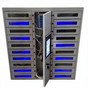 Casillero de Carga para Teléfonos Inteligentes <span class=keywords><strong>UNI</strong></span> con Reconocimiento Facial y de Huellas Dactilares, Caja Fuerte para Teléfonos Móviles de Empleados, para Colgar en la Pared - Product Image 1
