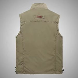 Rompi Pancing Pria Berkualitas Tinggi, Rompi Utilitas Perjalanan Dengan Kantong, Jaket Rompi - Product Image 6