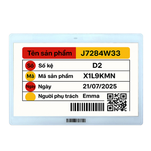 Étiquette de rayon électronique pour entrepôt, étiquette de prix numérique, papier électronique pour supermarchés, entrepôt, 4 couleurs, Bwry, 7,5 pouces, encre électronique, ESL - Product Image 1