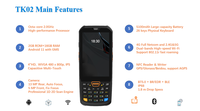 Lector de código QR Android 2D terminal de mano PDA escáner de código de barras Android con lector RFID NFC dispositivo médico PDAs