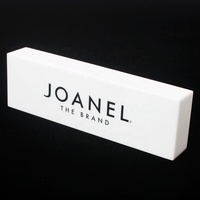 Bloc de logo de marque en acrylique blanc uni personnalisé, cube de logo de marque en acrylique