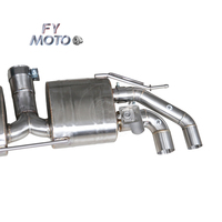 Système d'échappement pour VW GOLF R MK7 MK7.5 avec embouts noirs et adaptateur de soupape OEM