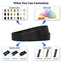 Ceinture élastique réglable en alliage de 3,5 cm avec boucle à dégagement rapide pour usage décontracté, tactique, extérieur