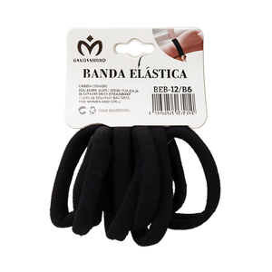 Elastici per Capelli Neri, 6 Pezzi per Confezione, 12 Confezioni per Sacchetto, Elastici ad Alta Elasticità per Donne e Ragazze - Product Image 1