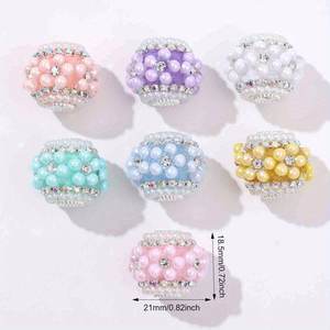 Gran oferta 2025, cuentas sueltas de acrílico con flor de burbuja bonita de 21mm, cuentas artesanales DIY para bolígrafo, fabricación de joyas, pulsera, collar - Product Image 3
