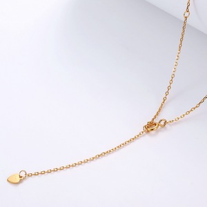 Conception Simple sterling 925 argent or martelé barre de chute longue superposition collier - Product Image 5
