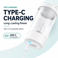 Bouteille shaker électrique rechargeable USB-C 450 ml, mélangeur automatique de poudre protéinée avec échelle, couvercle sport, logo personnalisé, vente en gros