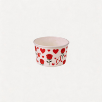 Bol à crème glacée en papier kraft enduit de PE à paroi simple, jetable, recyclable, impression de logo personnalisée, 3-12 oz, gobelet à dessert, aliments congelés