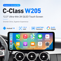 Radio con Pantalla de Navegación GPS para Auto Android 14, CarPlay para Mercedes Benz Clase C y V W205 W447, Plug-and-Play, Sin Cortes, Sin Codificación