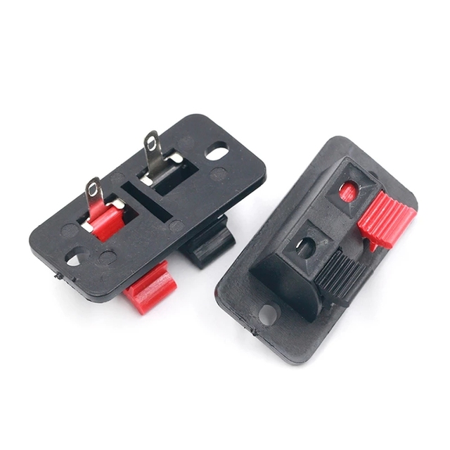 Plastic 4 Positions Connector Terminal Push In Jack Spring Load Audio Speaker Terminal Breadboard Clip