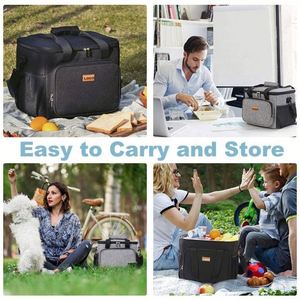 Grand sac isotherme pour le déjeuner, boîte à lunch isolée, sac isotherme souple, sac isotherme personnalisé avec logo - Product Image 5