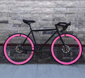 <span class=keywords><strong>Bicicleta</strong></span> de Carretera Azul Claro 700C, <span class=keywords><strong>Bicicleta</strong></span> de Piñón Fijo con Freno de Disco, <span class=keywords><strong>Bicicleta</strong></span> Urbana Retro para Adultos - Product Image 5