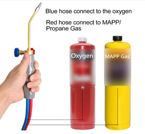 Pistolas de soldadura de alta calidad <span class=keywords><strong>para</strong></span> corte, soldadura y soldadura fuerte, pistolas de soldadura de <span class=keywords><strong>gas</strong></span> propano/MAPP de oxígeno de latón ligero - Product Image 4