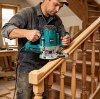 Défonceuse électrique professionnelle pour le travail du bois, 1800W, puissance constante, vitesse variable, outil de fraisage à immersion pour le traitement du bois