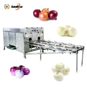 Máquina de corte de cebolla con control PLC, cortadora de cebolla, máquina de corte de raíces de cebolla, picadora de cebolla y ajo, línea de corte de cebolla amarilla IQF - Product Image 2