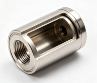 Équipement médical, connecteur circulaire en acier inoxydable usiné CNC, boîtier métallique, RoHS, nickelé passivé
