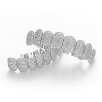 Meiqi Micro-Incrusté Huit Dents Cuivre Zircon Or Dent Socket Grillz Cross-Border Vente en Gros Cool Mode Homme Hip Hop