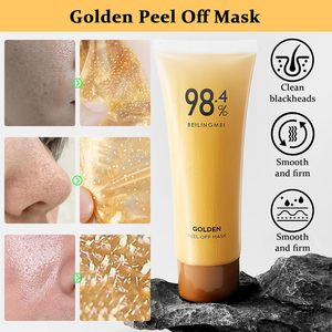 ZS 98.4% Golden Peel Off Masque Feuille d'or Peel off Masque facial Exfoliant Tear Off Masque facial Nettoyage en profondeur Réduit les ridules - Product Image 2