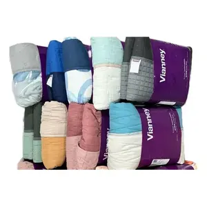 Parure de lit Vianney 235x220 cm, double face, patchwork moderne, 6 pièces, couleurs assorties - Product Image 3