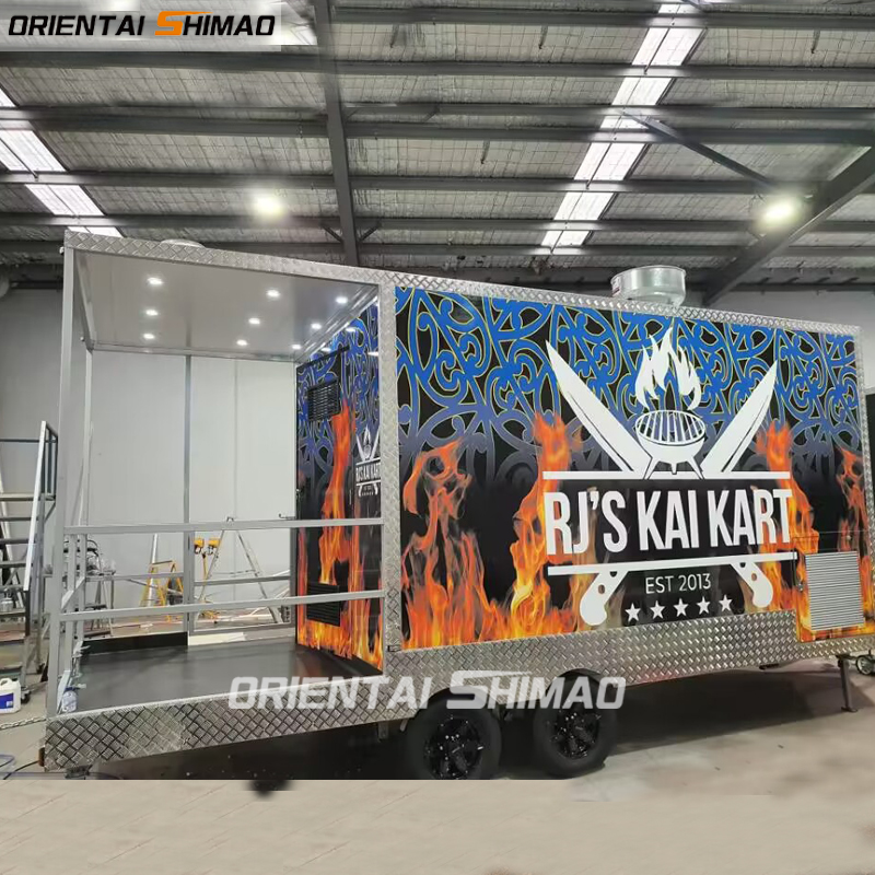 bbq food trailer with porch