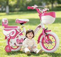 Vélo d'entraînement pliable pour enfants avec roues stabilisatrices, 1-12 ans, garçons et filles, pliable, 12-20 pouces, avec siège arrière