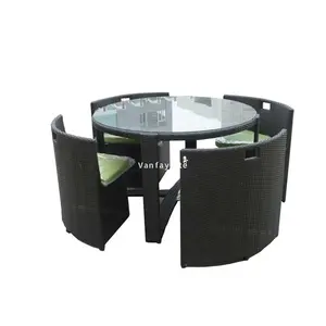 Küçük açık ucuz dış masa ve sandalyeler kompakt Bistro Set kompakt bahçe mobilya kompakt veranda mobilya