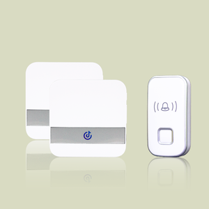 Không dây chuông cửa với 300m dài phạm vi IP44 không thấm nước Loud báo động 1 máy phát 2 kêu vang cho nhà căn hộ văn phòng điều khiển từ xa - Product Image 1