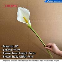 Grand bouquet de fleurs artificielles Calla Lily de 74 cm pour centre de table de mariage, décoration, fleurs artificielles réalistes