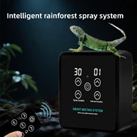 Sistema de Nebulización Ecológico de Alta Calidad para Reptiles, de Plástico ABS Negro, con Temporizador, Rociador Inteligente para Plantas Trepadoras