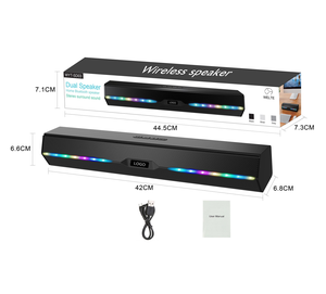 Mini <span class=keywords><strong>barre</strong></span> <span class=keywords><strong>de</strong></span> <span class=keywords><strong>son</strong></span> personnalisée 10W avec haut-parleur sans fil léger RVB avec USB haut-parleur portable bon marché pour la <span class=keywords><strong>promotion</strong></span> - Product Image 5