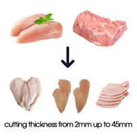 Machine industrielle automatique haute efficacité IP67 étanche en acier inoxydable pour la découpe de viande, de bœuf et de poulet facile à utiliser