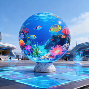 Tùy chỉnh kích thước ngoài Trời Linh Hoạt hình cầu dẫn mô-đun màn hình thông minh pha lê bóng Màn hình LED Sphere hiển thị - Product Image 1