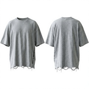 เสื้อยืดสตรีทแวร์ขายส่ง พิมพ์ลายสกรีน เสื้อยืดโอเวอร์ไซส์ ทรงบ็อกซี่ ไหล่ตก เสื้อยืดโอเวอร์ไซส์ เสื้อผ้าผู้ชาย ชุดออกกำลังกาย - Product Image 1