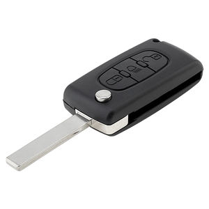Clé <span class=keywords><strong>de</strong></span> télécommande à 3 boutons pour Citr0en, <span class=keywords><strong>Peugeot</strong></span>, <span class=keywords><strong>coque</strong></span> <span class=keywords><strong>de</strong></span> clé <span class=keywords><strong>de</strong></span> voiture avec puce FSK 433MHz ID46 PCF7941, lame HU83 (CE0523) - Product Image 3